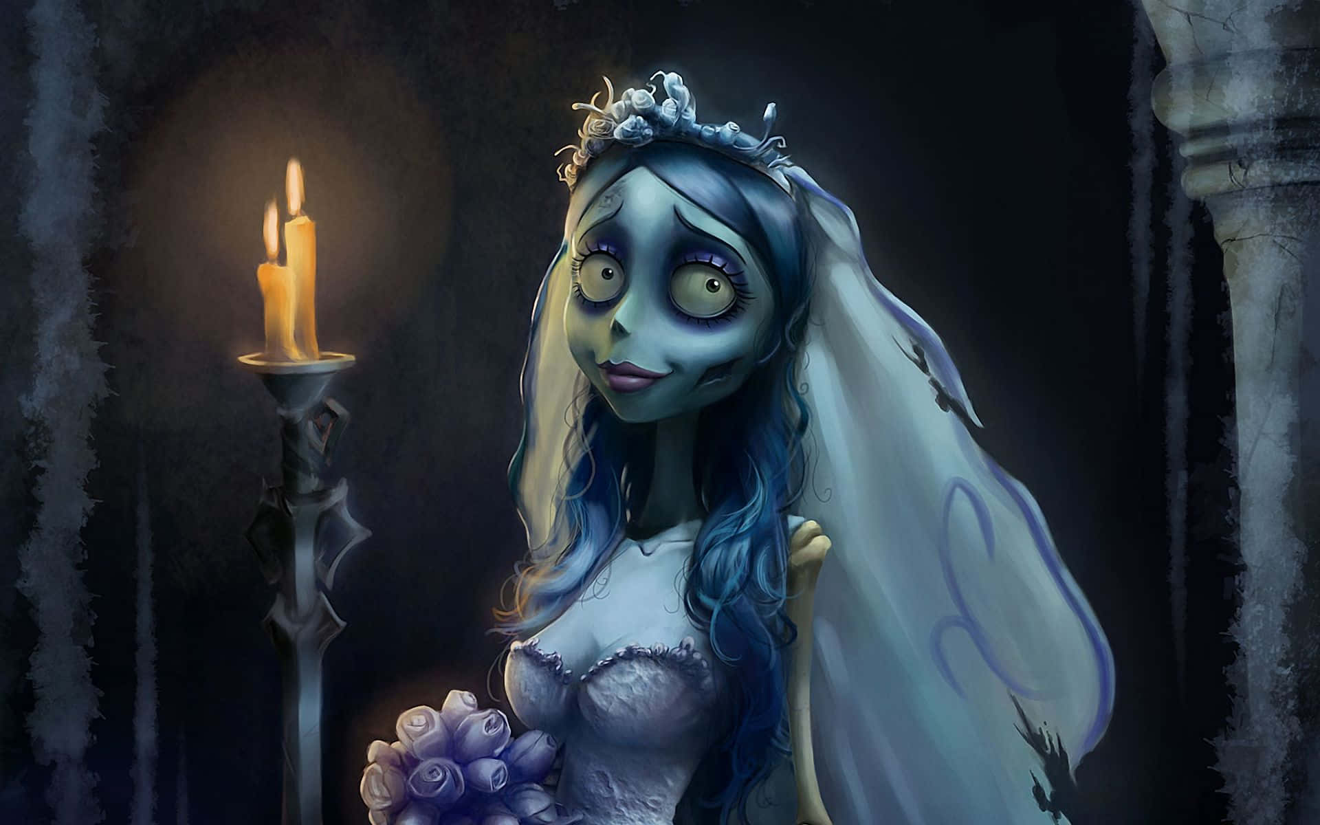 Enchanting Corpse Bride and Groom in a Magical Moment