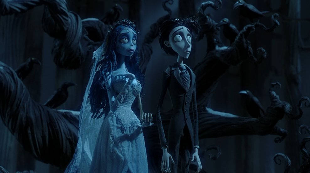 Corpse Bride And Victor Looking Up Wallpaper