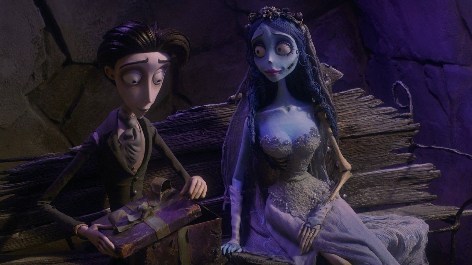 Corpse Bride Giving Victor A Gift Wallpaper