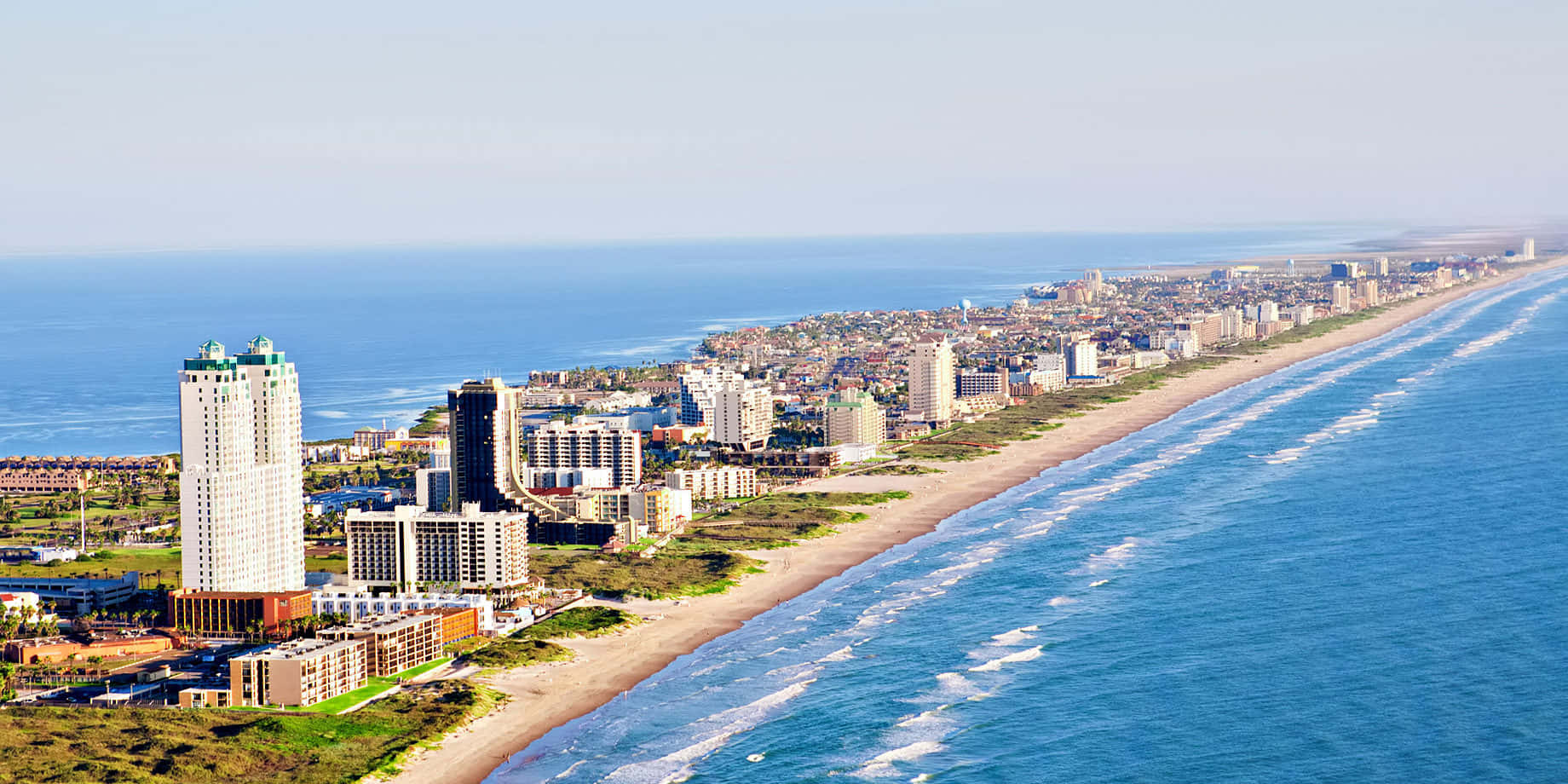 Corpus Christi Coastline Aerial View Wallpaper