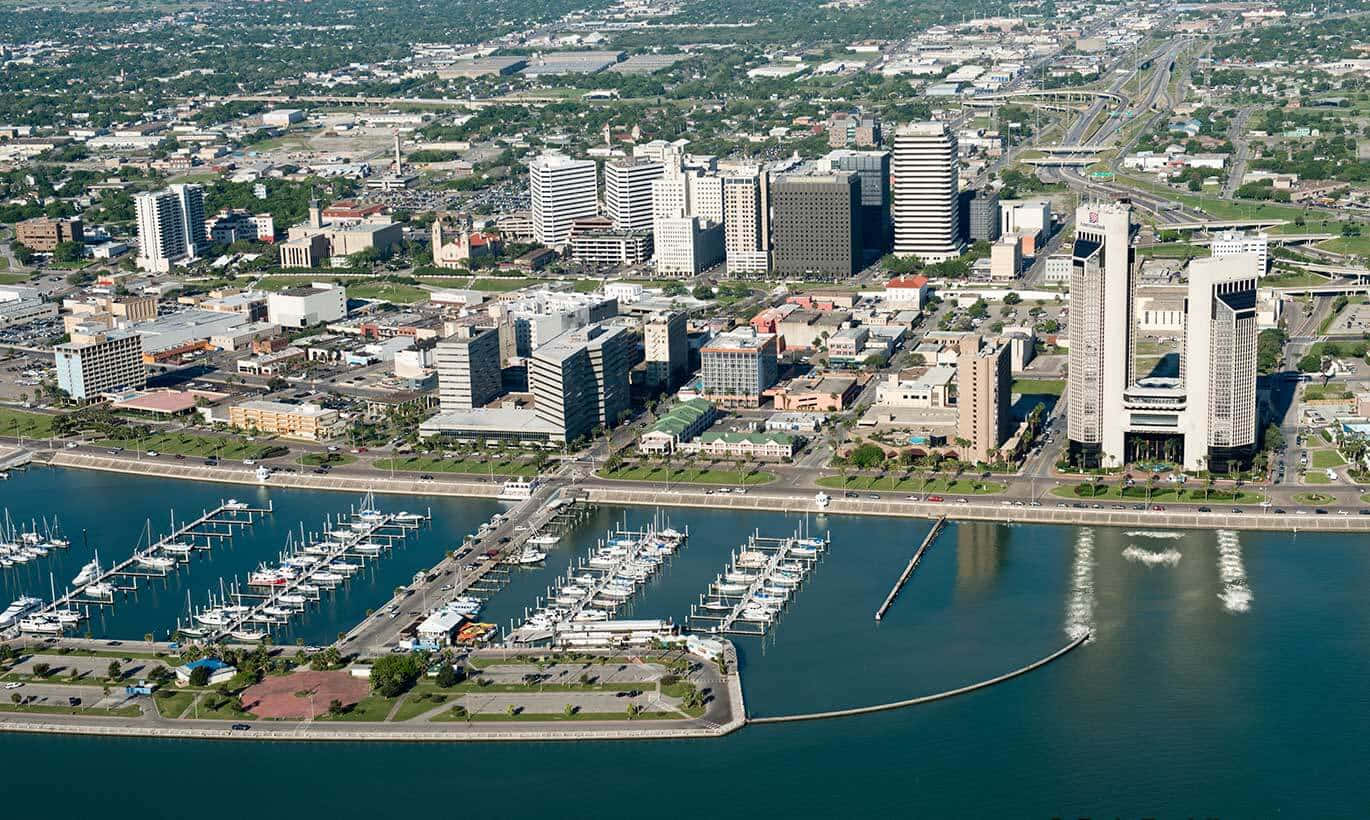 Corpus Christi Downtown Aerial View Wallpaper
