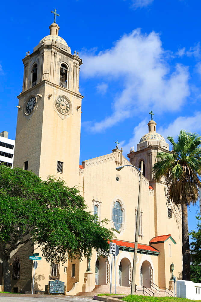 Corpus Christi Historic Church Tower Wallpaper