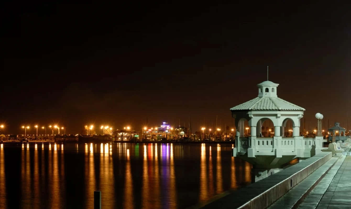 Corpus Christi Waterfront Night Scene Wallpaper