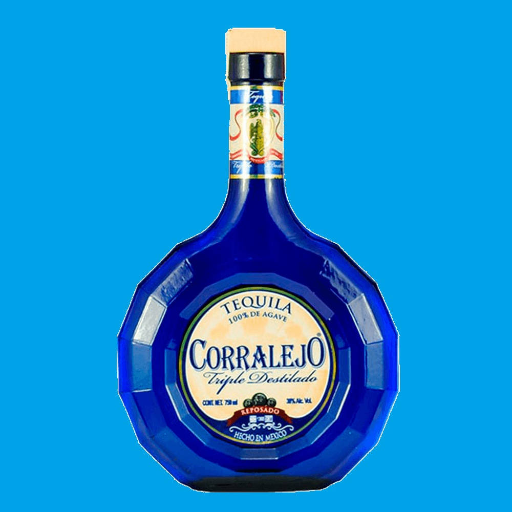 Corralejo Reposado Tequila Triple Distilled Blue Bottle Wallpaper