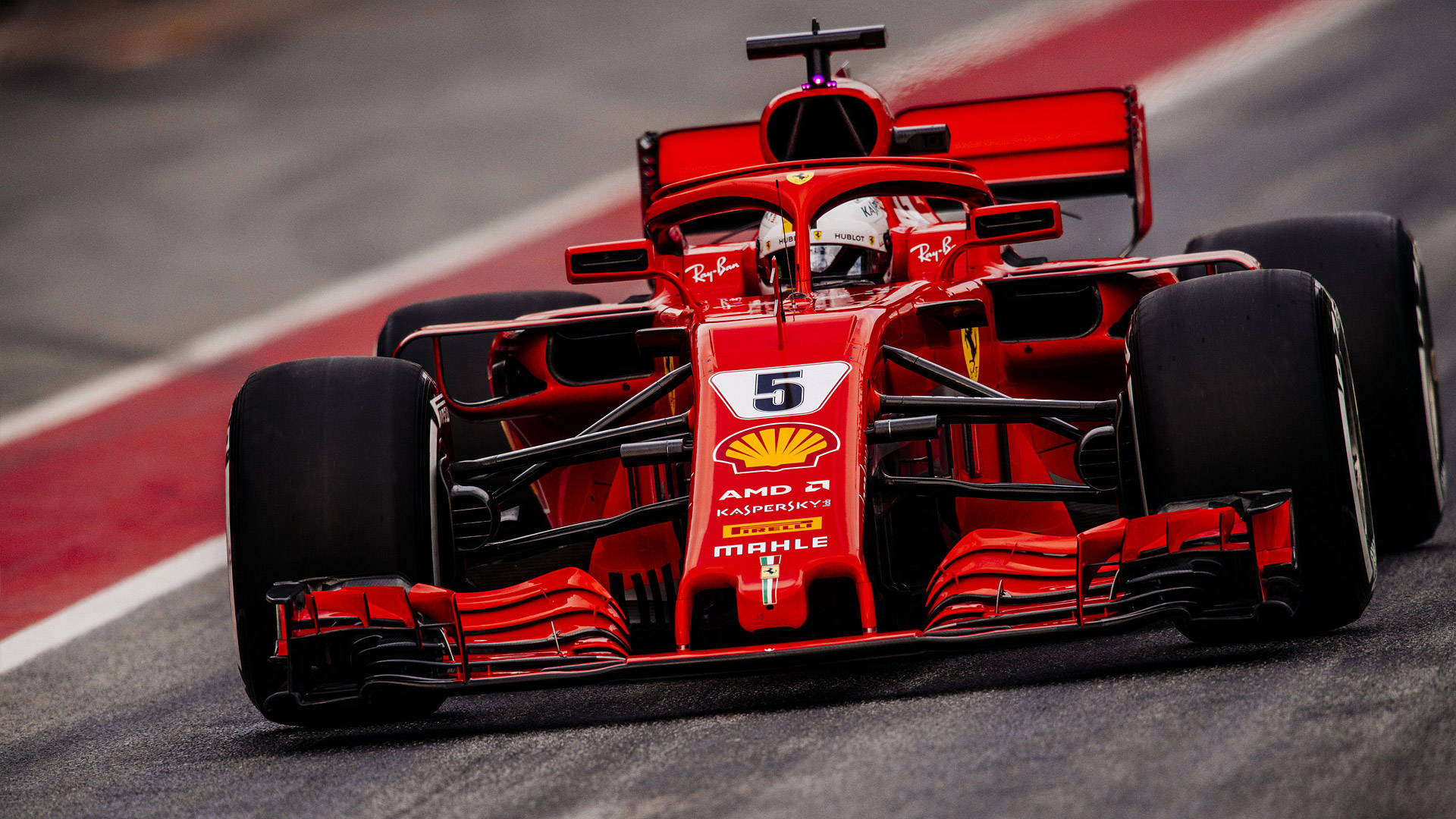 Corrida Ferrari De F1 2018 Papel de Parede