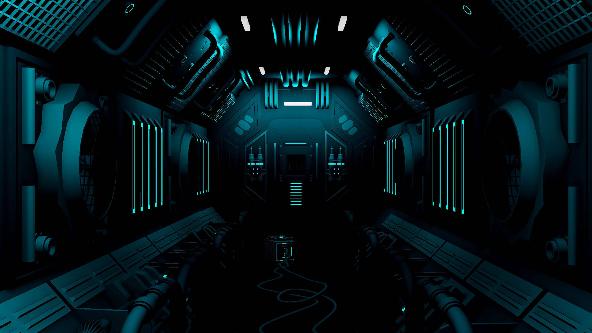 Corridor, Dark, Station, Sci-fi, Art