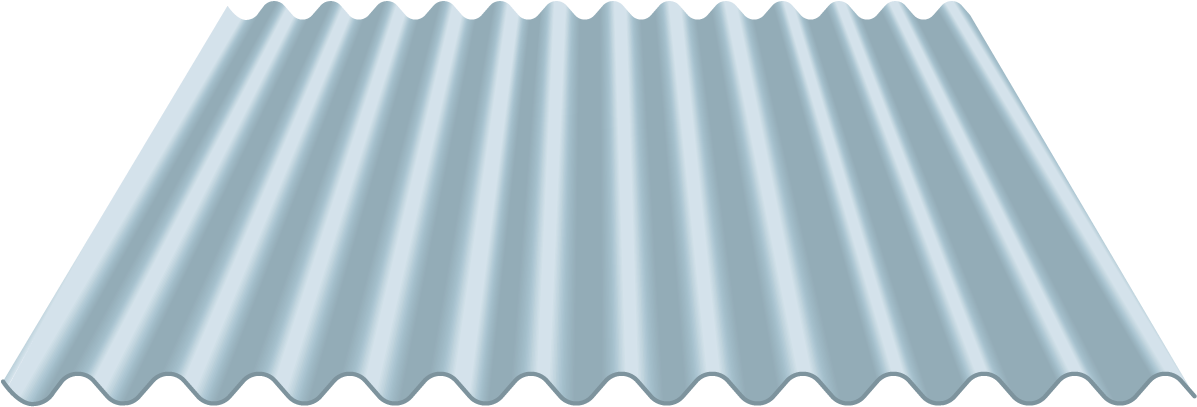 Corrugated Metal Roofing Texture PNG