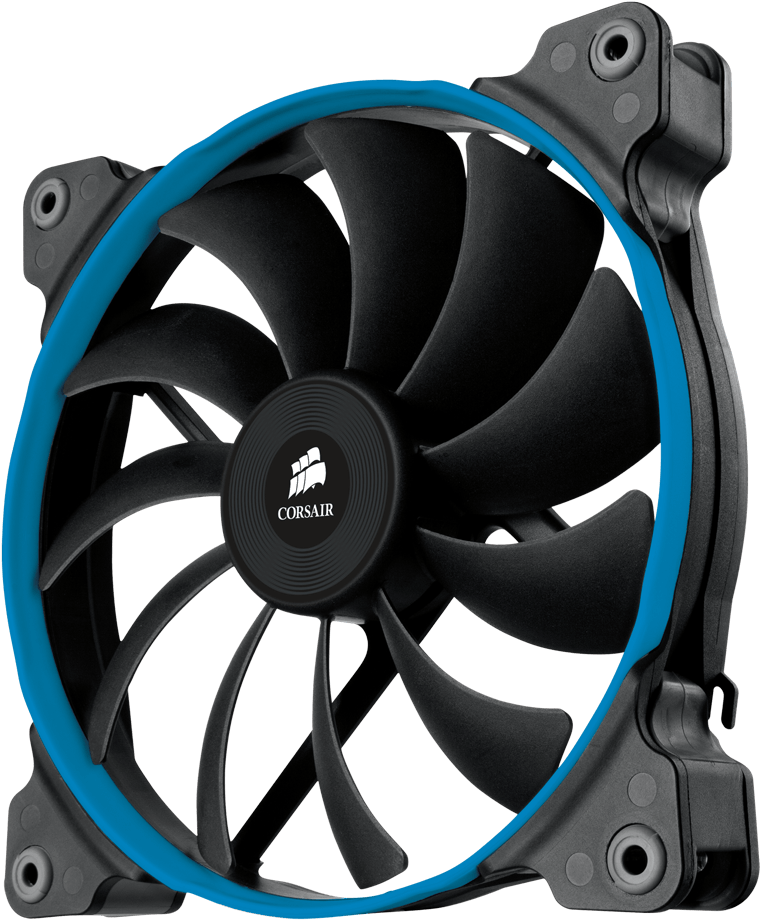 Corsair Computer Fan Blackand Blue PNG