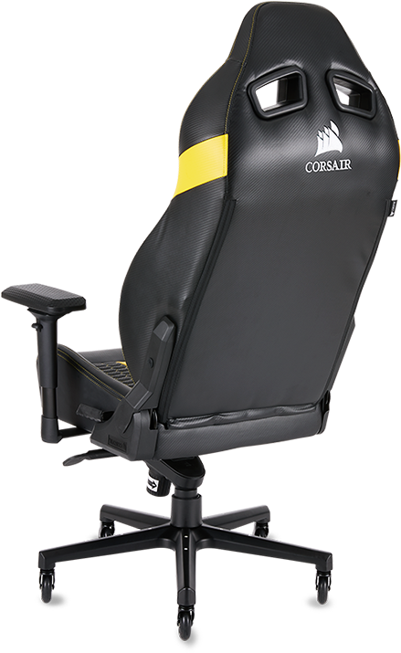 Corsair Gaming Chair Black Yellow PNG