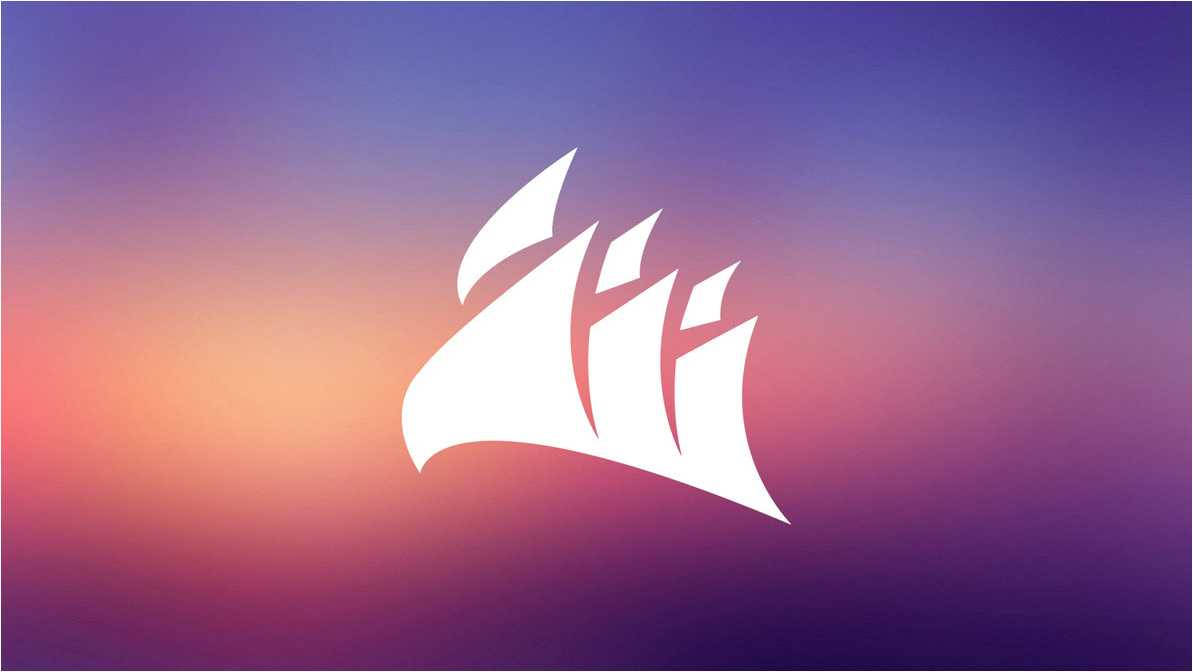 Corsair Logo On Sunset Background