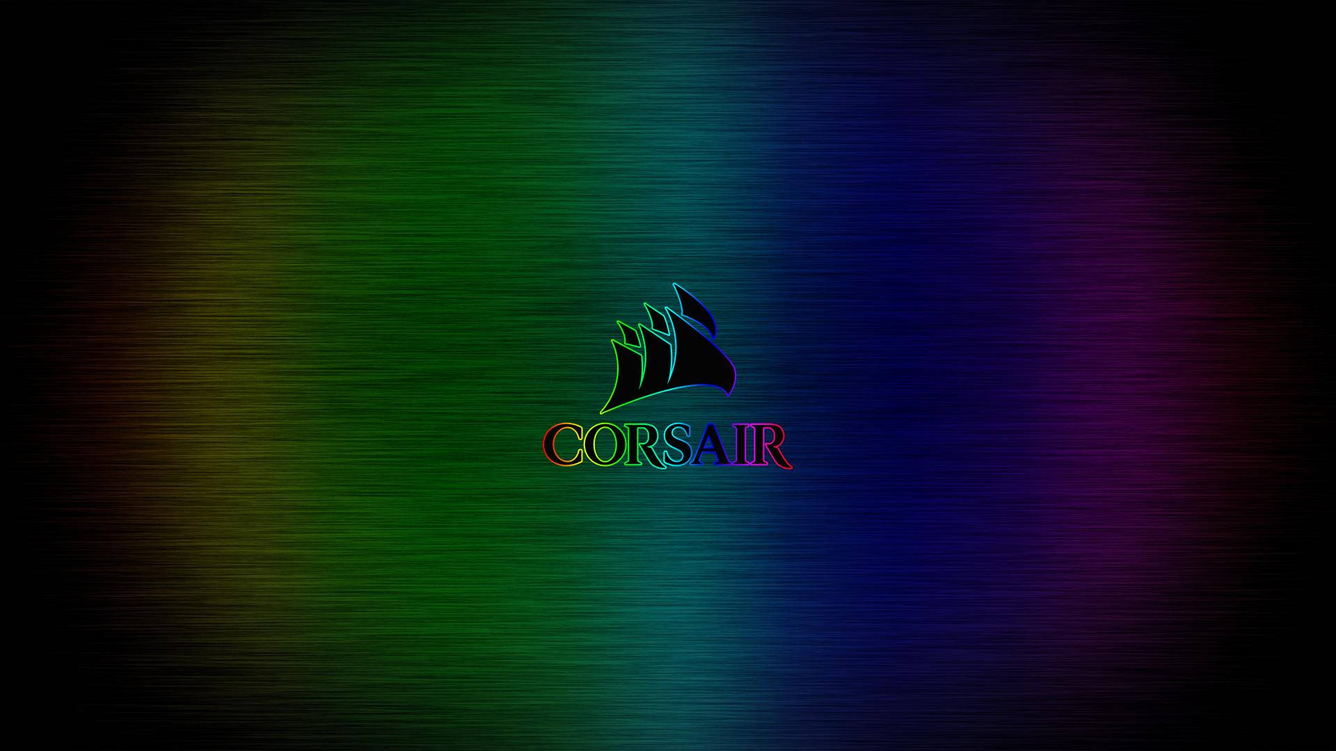 Corsair On Rainbow Metal Background