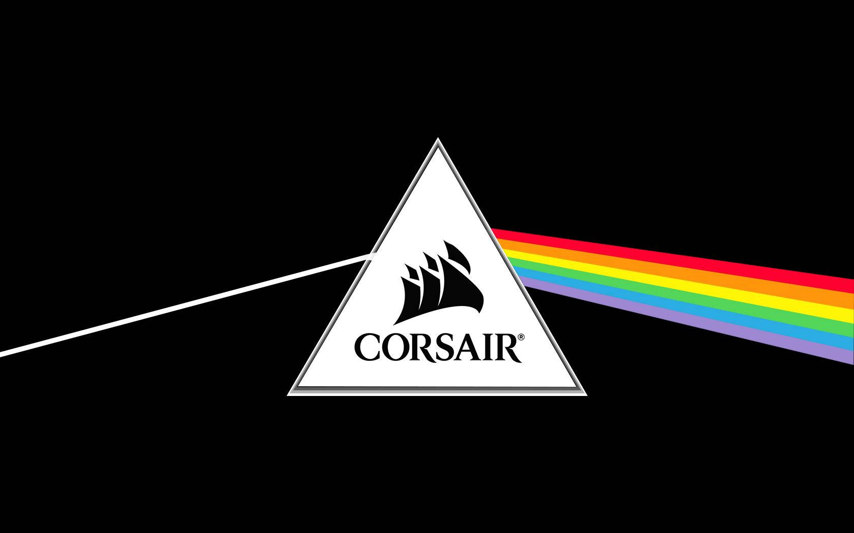 Corsair Triangle Rainbow Prism Background