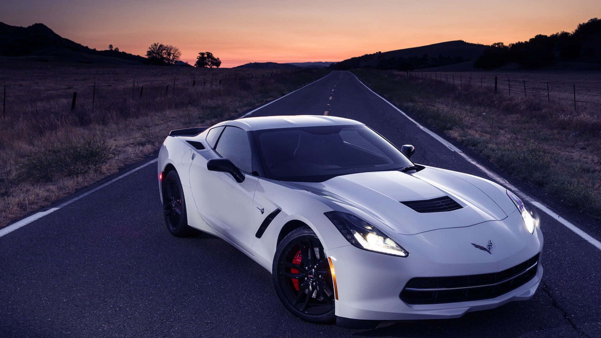 Geschwindigkeitund Kraft Kennzeichnen Den Amerikanischen Klassiker, Die Corvette.