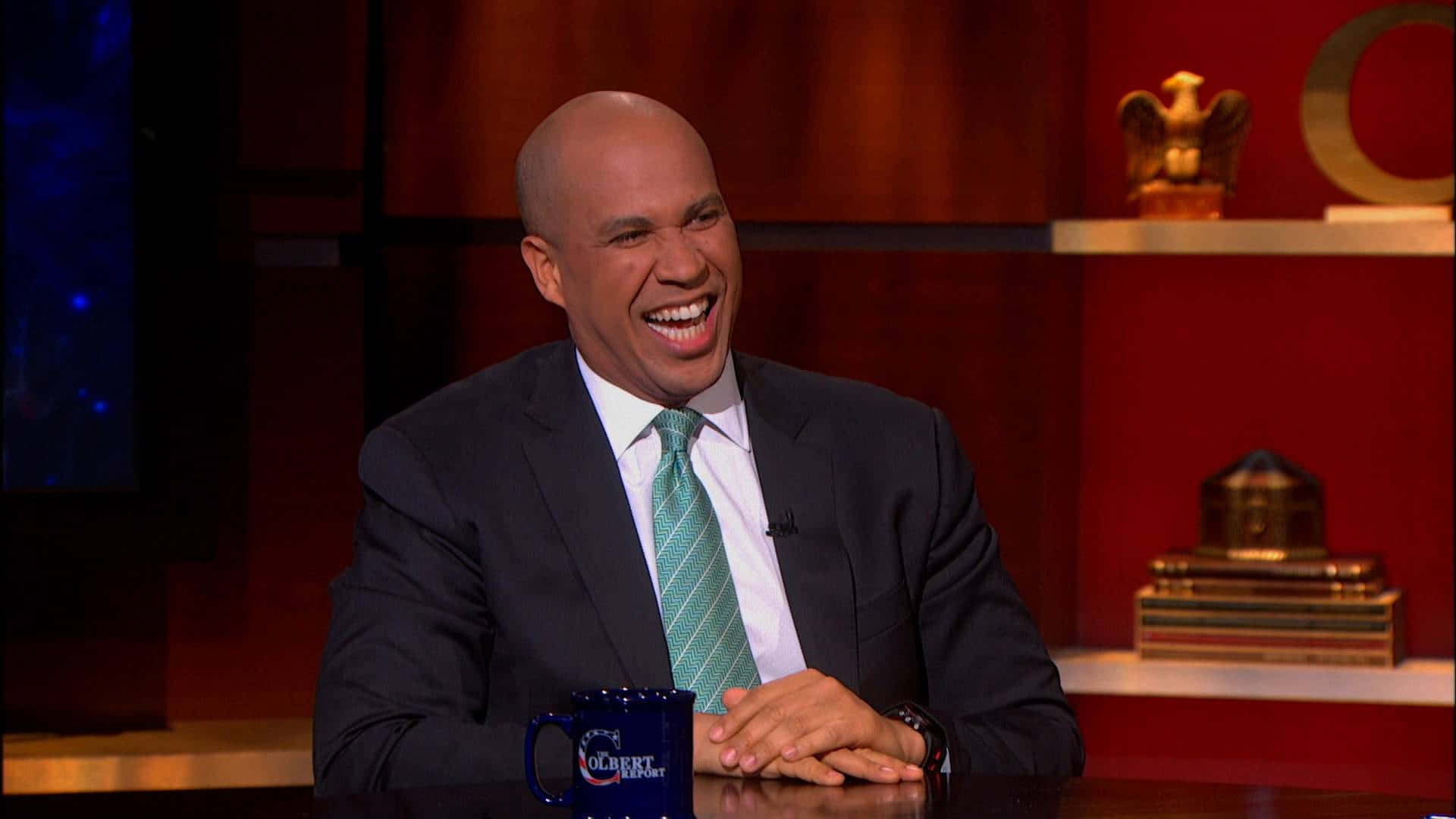 Cory Booker at a Late-Night Talk Show Wallpaper