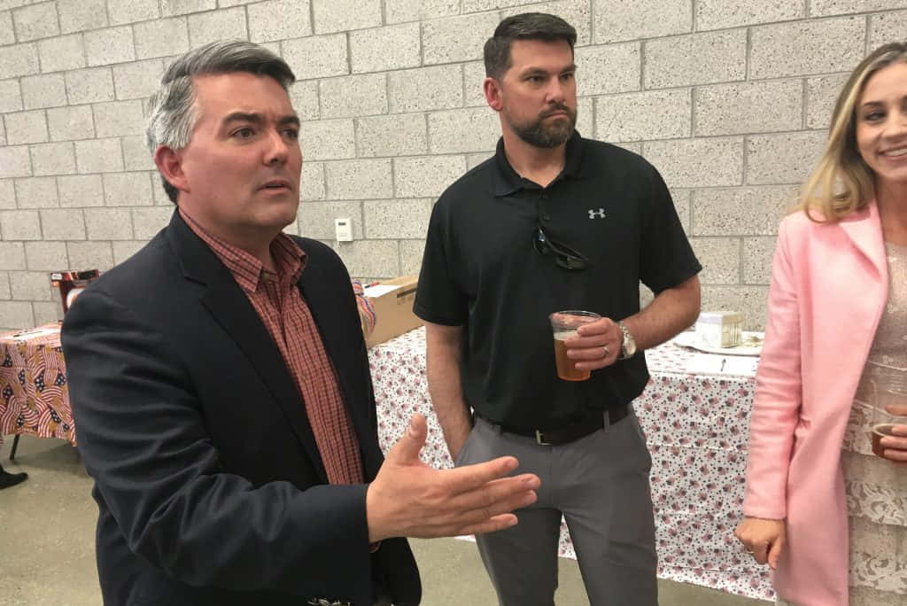 Cory Gardner Addressing Supporters At A Rally Wallpaper