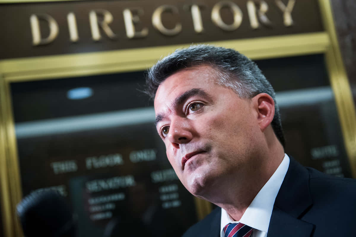 Cory Gardner Speaking At A Political Event. Wallpaper