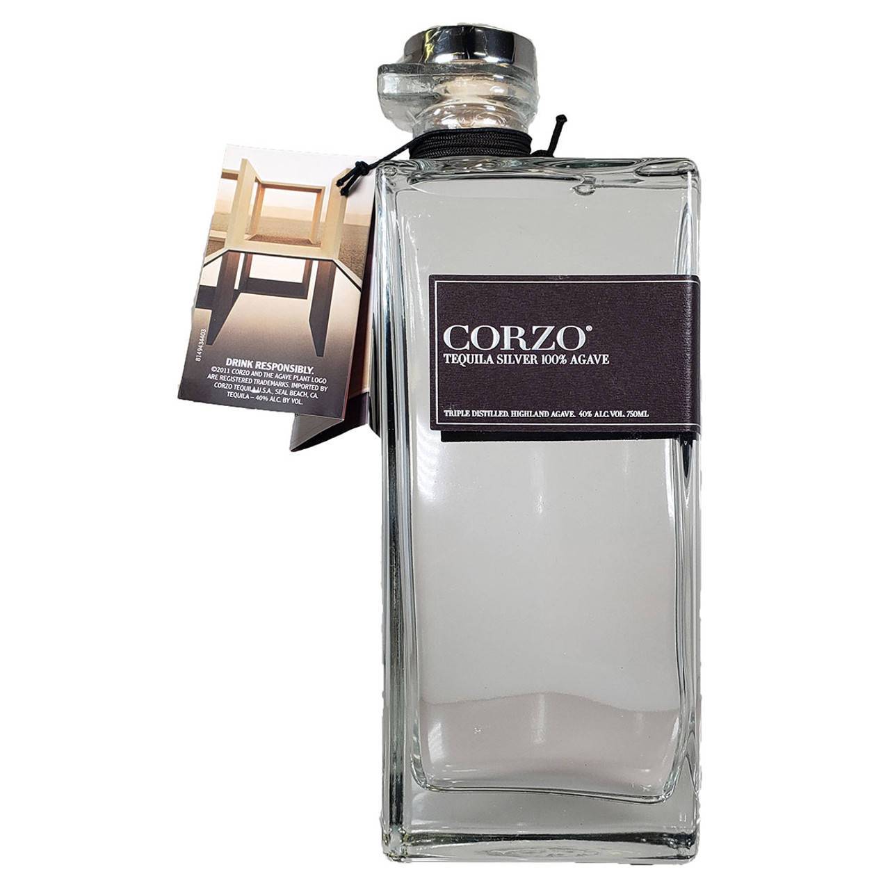 Elegant Corzo Silver Tequila Bottle Wallpaper