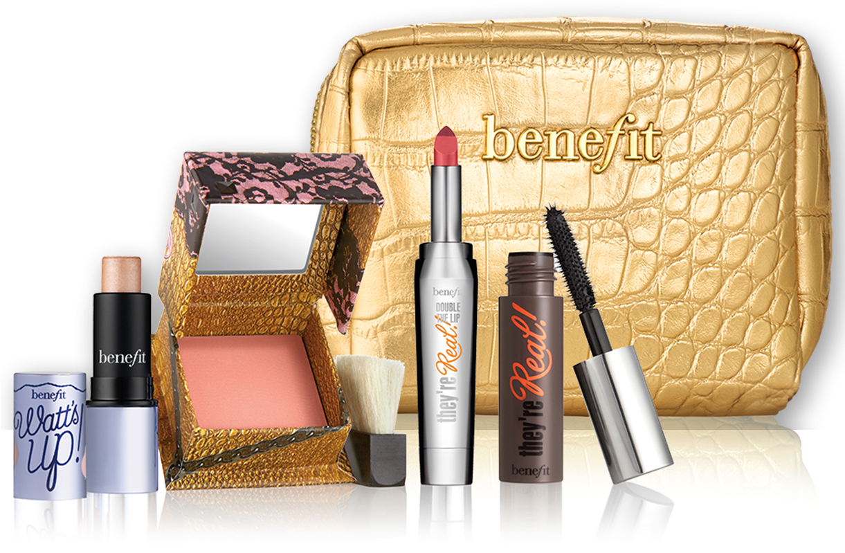 Cosmetic Collection Golden Case PNG