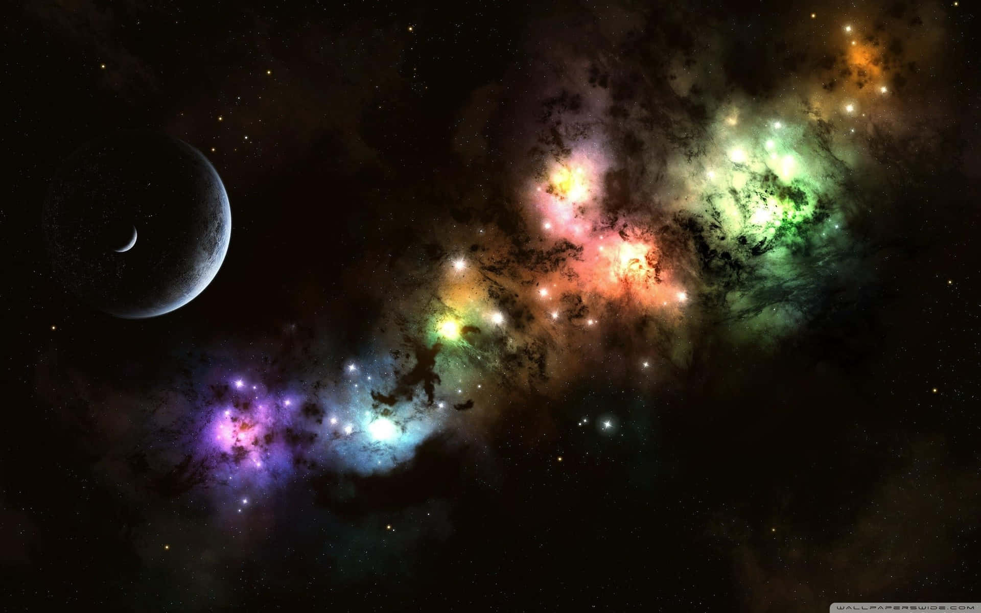 Illuminal'universo Ed Esplora La Bellezza Dello Spazio Con Cosmic 4k Sfondo