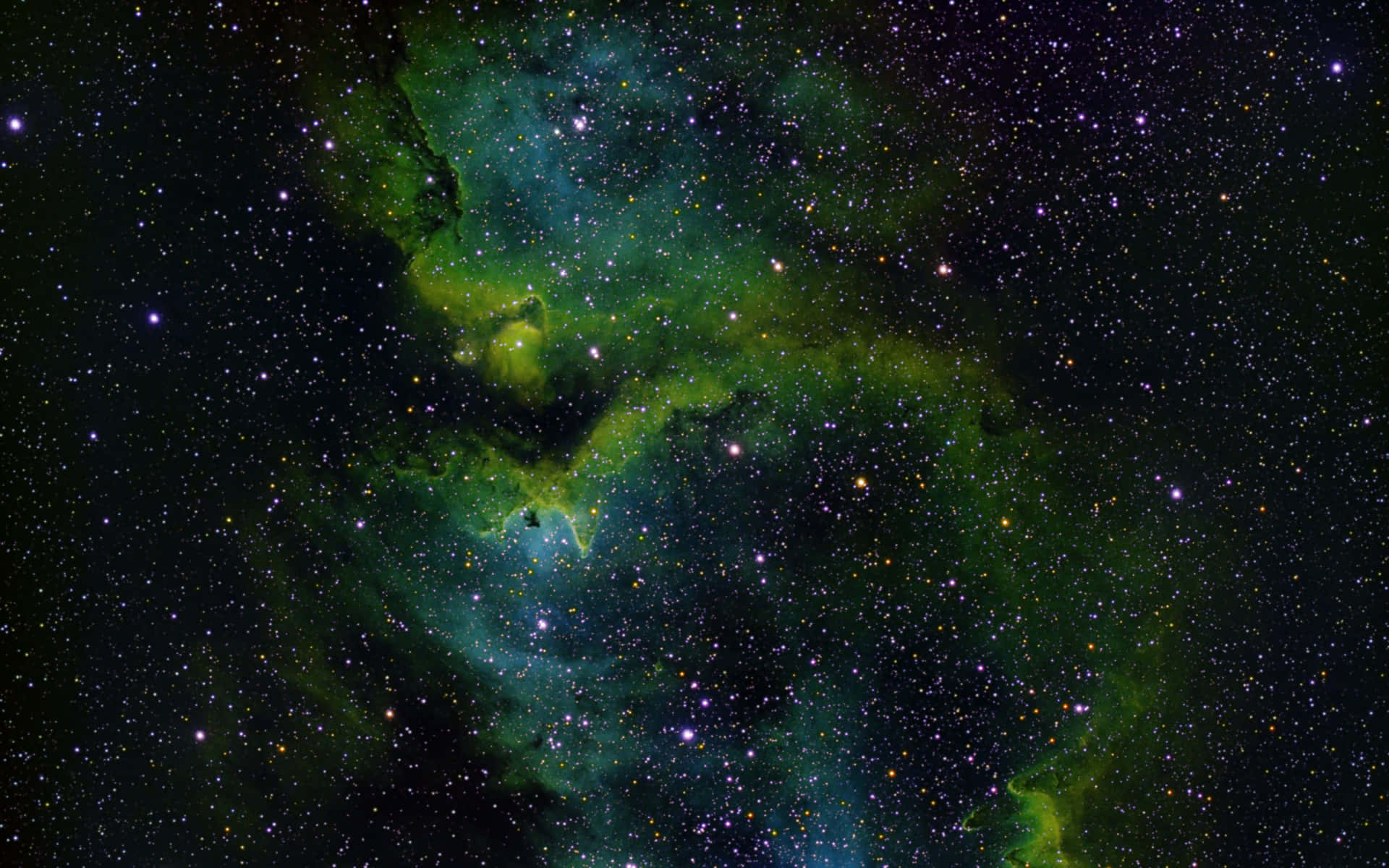 green high resolution nebula wallpaper