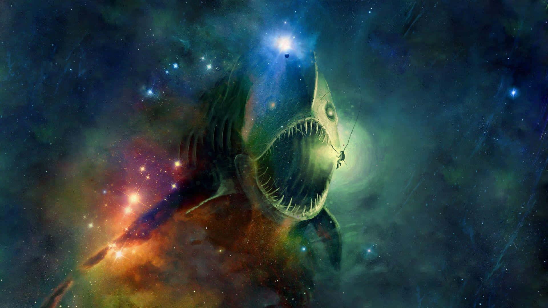 Cosmic Anglerfish Artwork Wallpaper