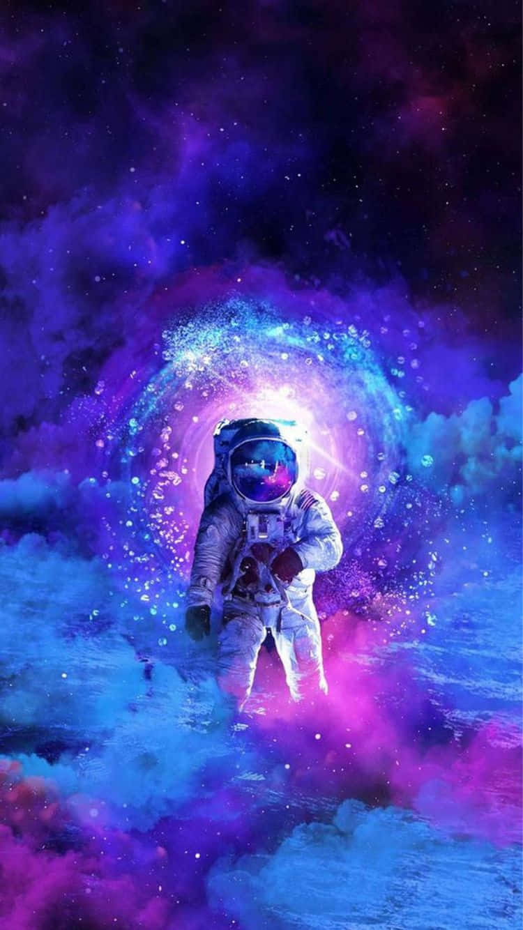 Cosmic_ Astronaut_ Trippy_ Background Wallpaper