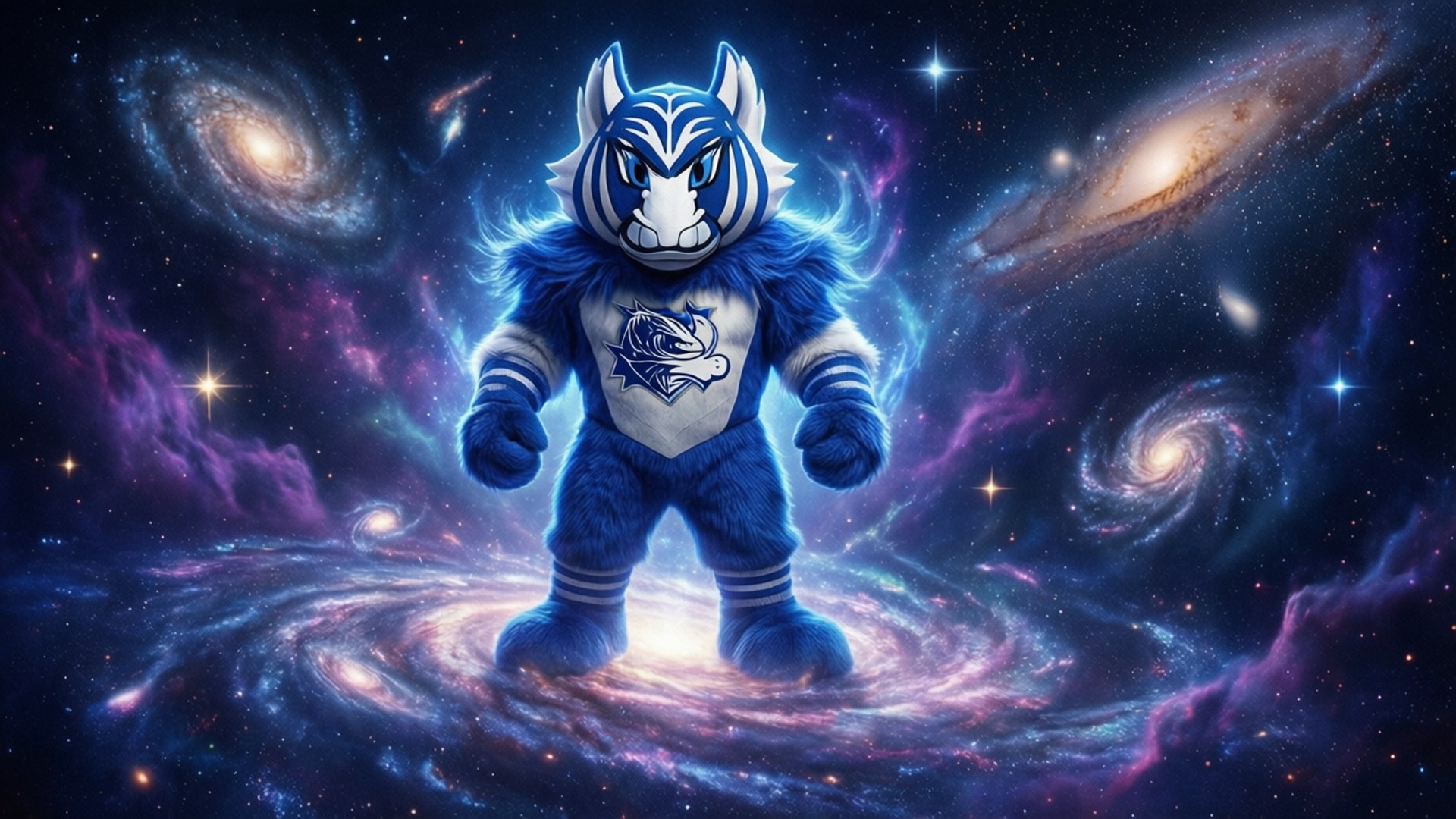 Cosmic Blue Devil Bakgrunner