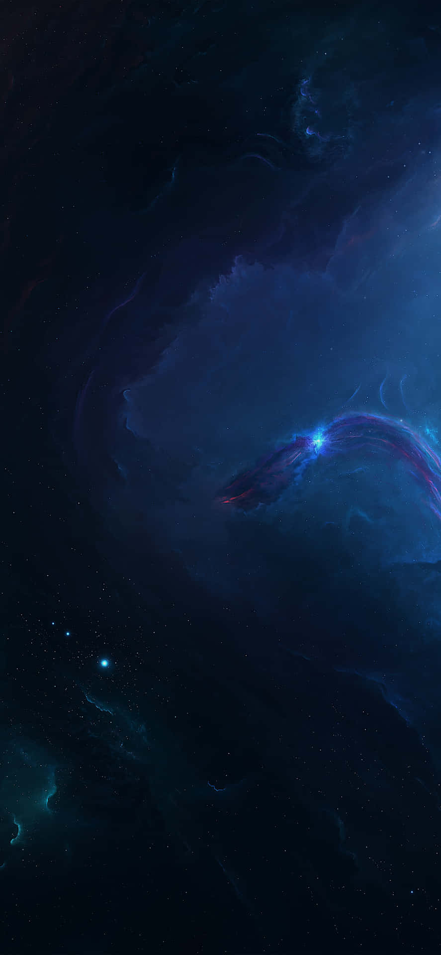 Cosmic_ Blue_ Nebula Wallpaper