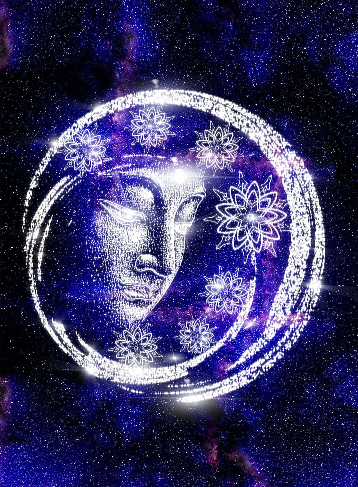 Cosmic Buddha Meditation Wallpaper