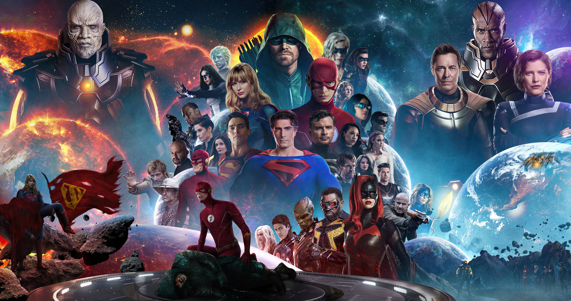 Cosmic DC Superheroes Wallpaper