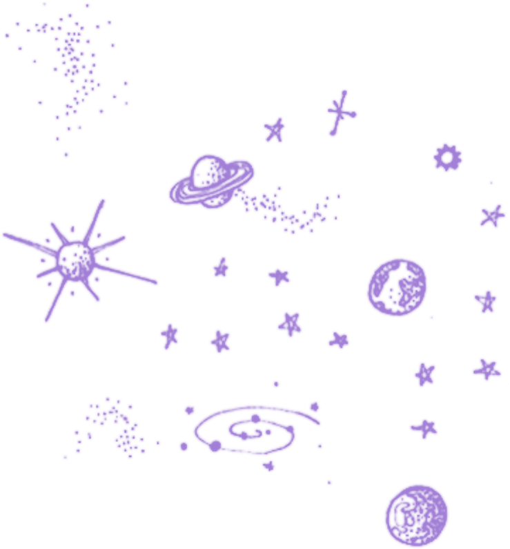 Cosmic Doodles Nebula Background PNG