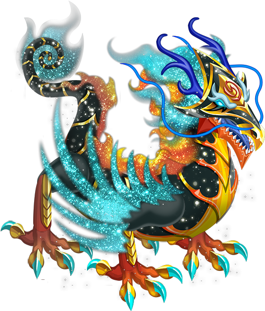 Cosmic Dragon Illustration PNG