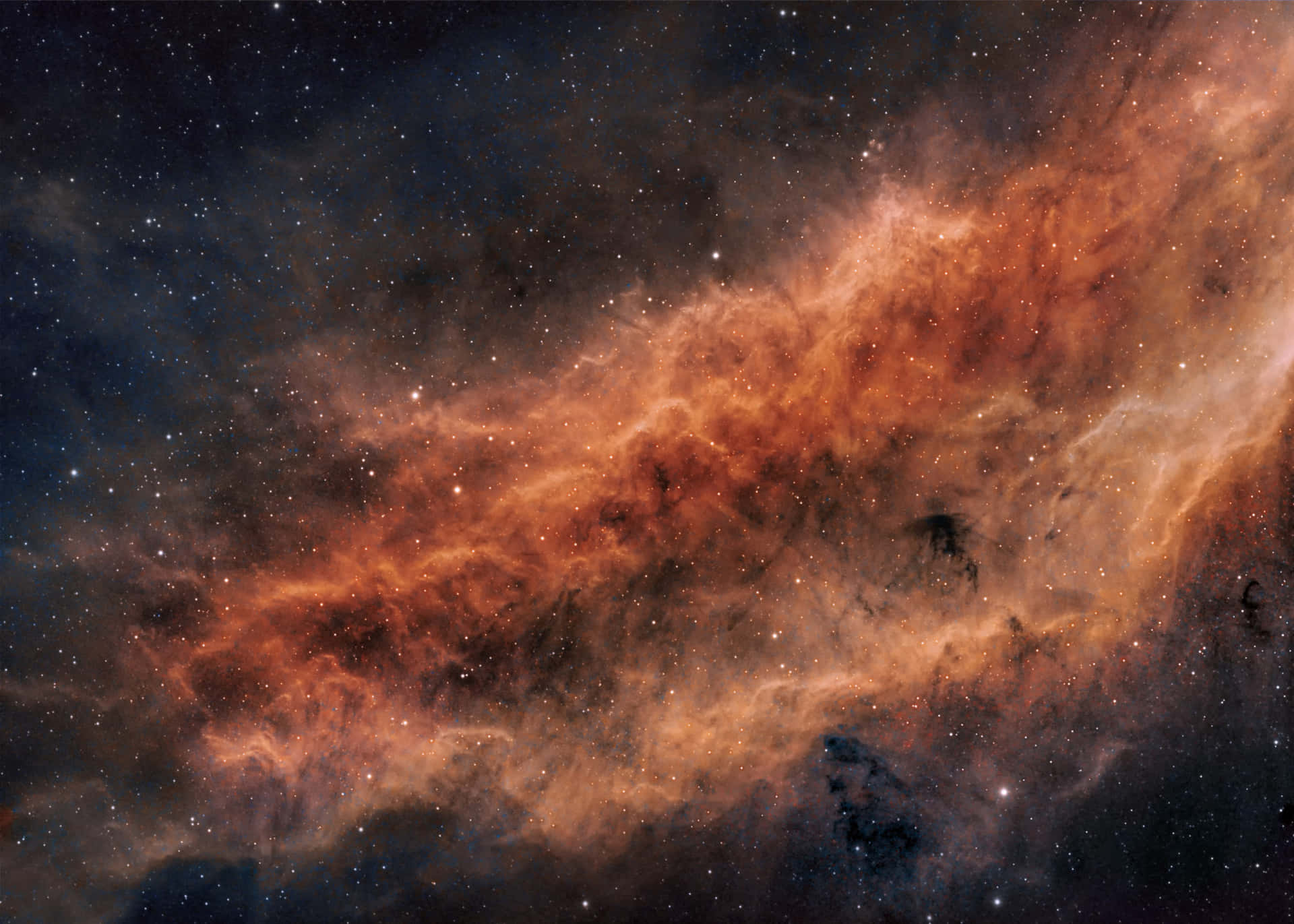 Caption: Mysterious Universe - A Mesmerizing Display of Cosmic Dust Wallpaper