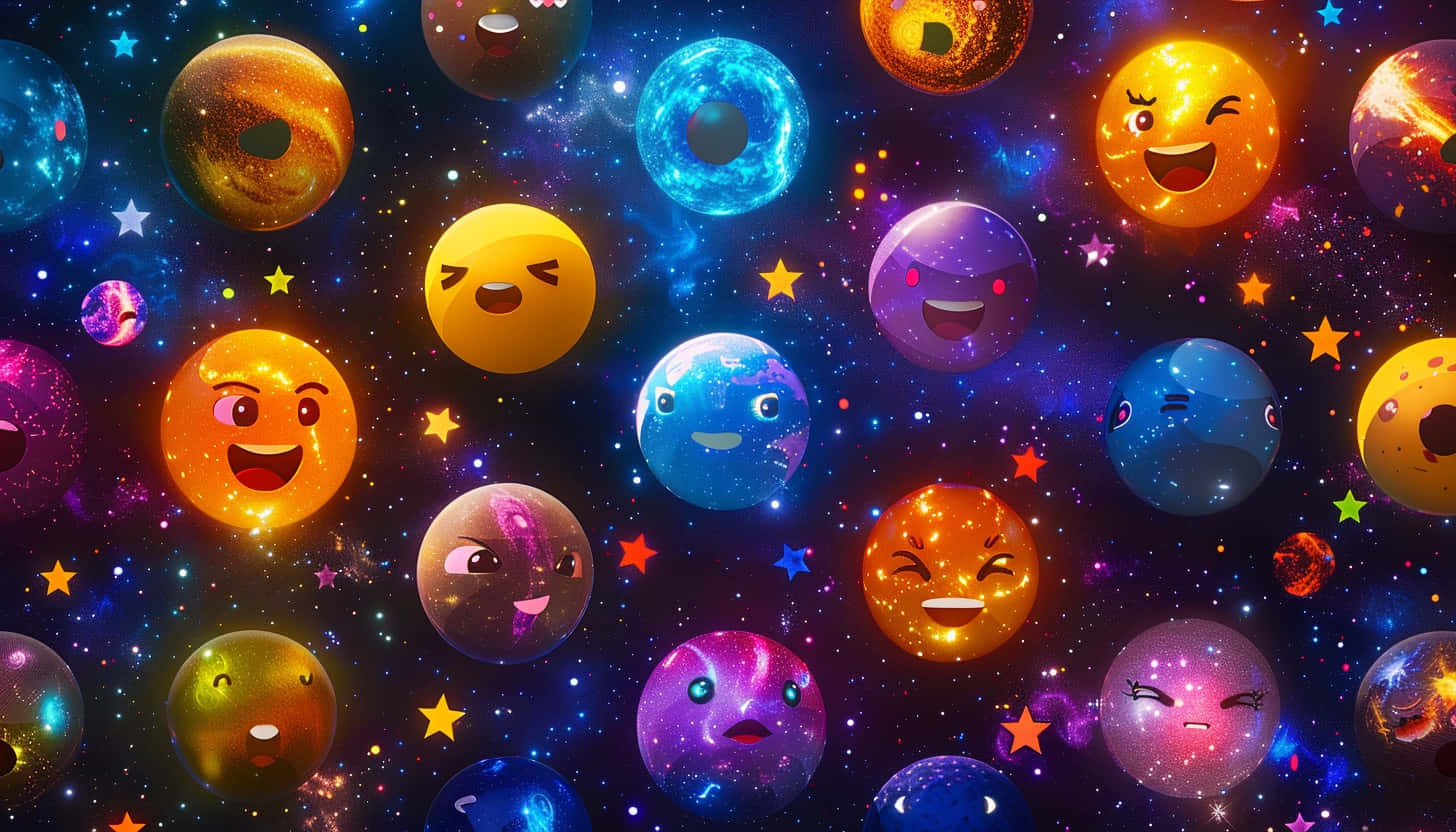 Cosmic Emoji Constellation Wallpaper