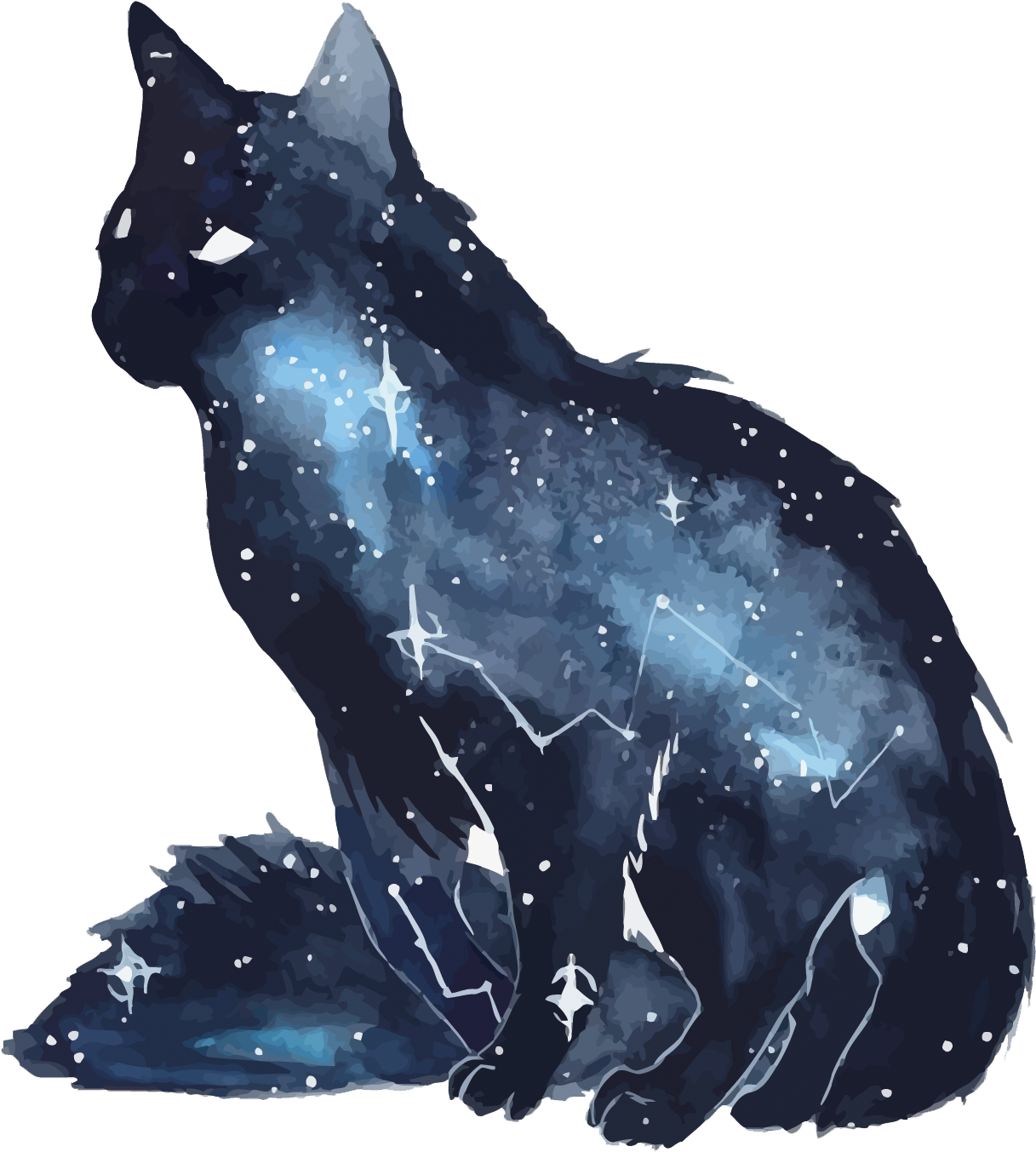 Cosmic Feline Galaxy Cat.png PNG