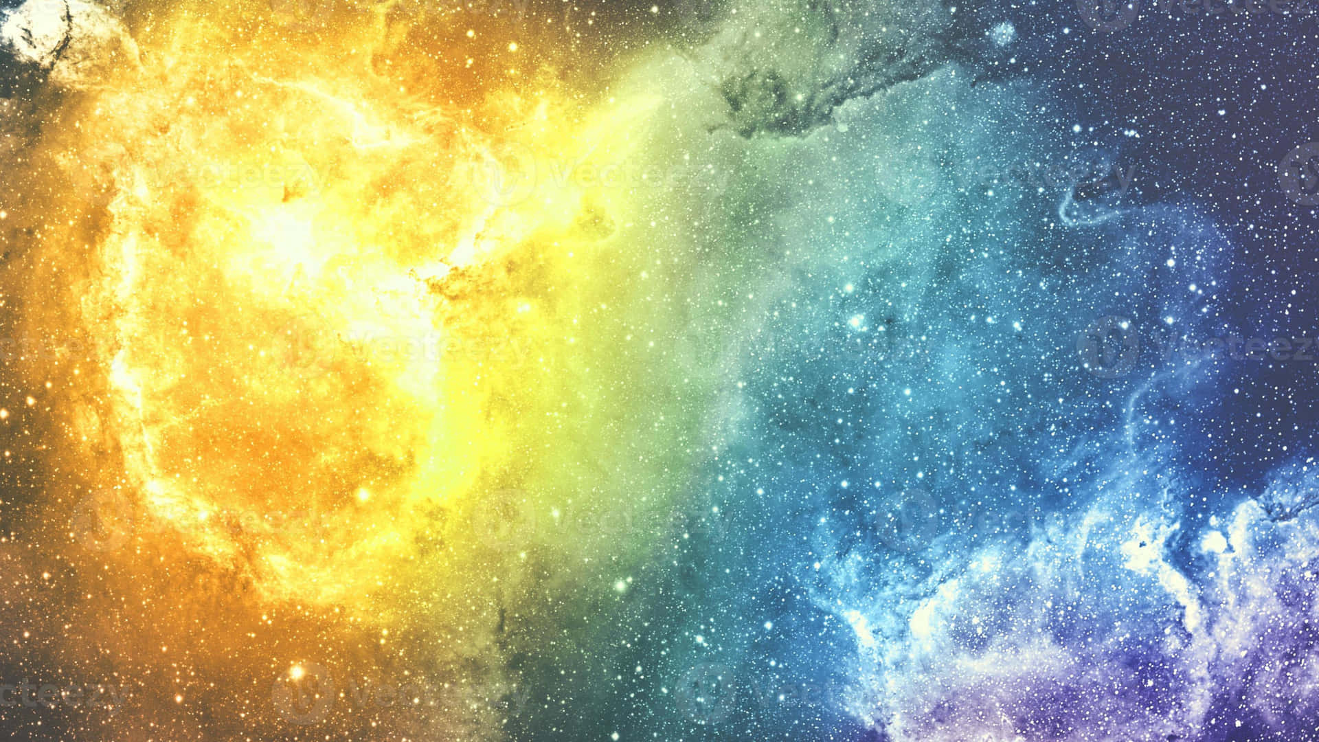 Spiralgalaxiezeigt Ihre Farbenexplosionen Wallpaper