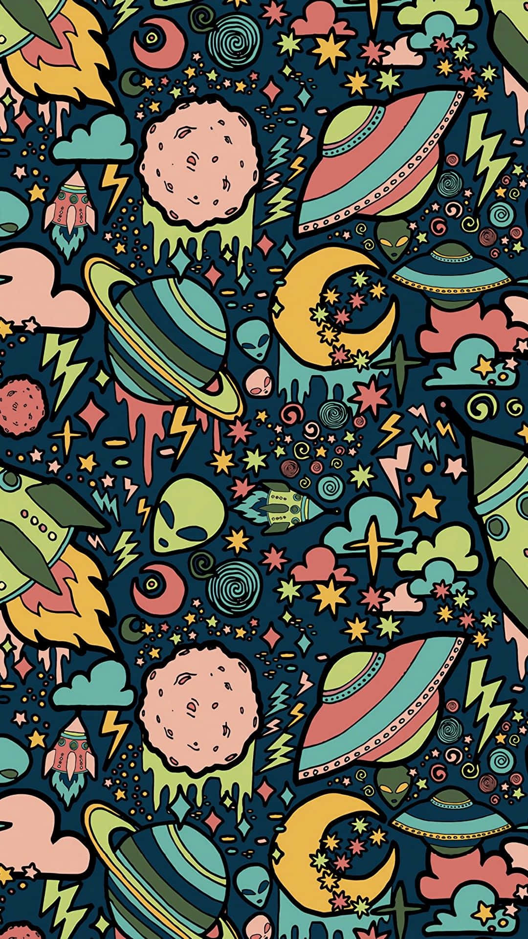 Cosmic Graffiti Pattern.jpg Wallpaper