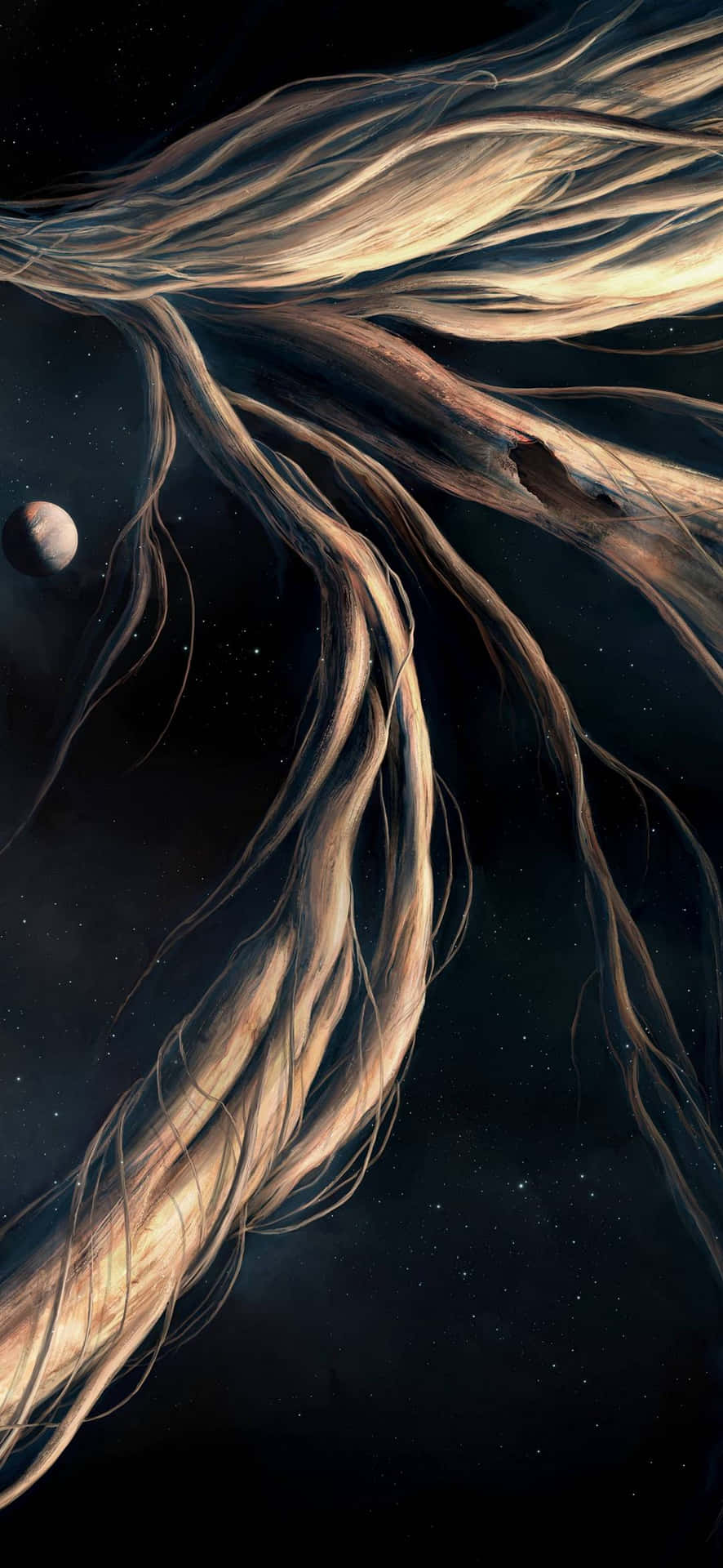 Cosmic Hairand Planet Wallpaper