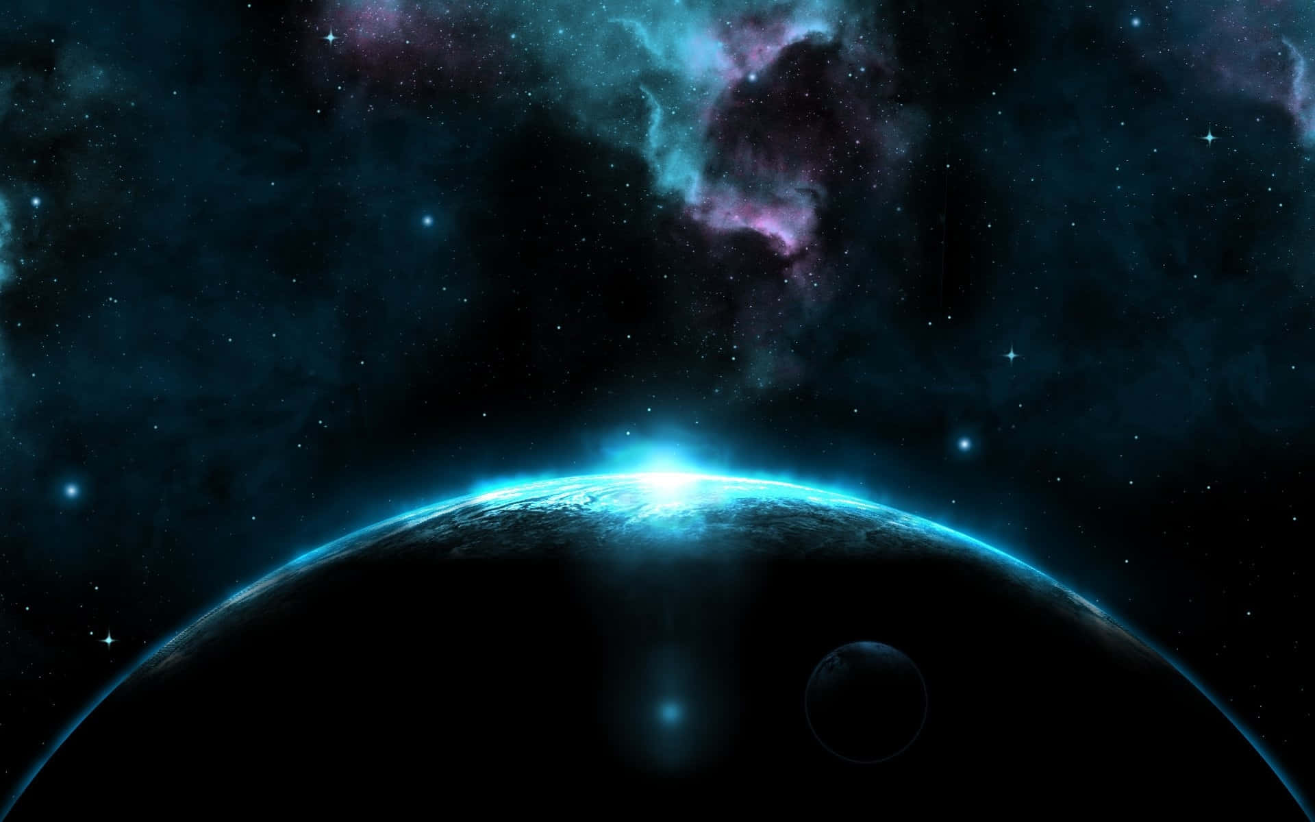 Cosmic_ Horizon_with_ Planets Wallpaper