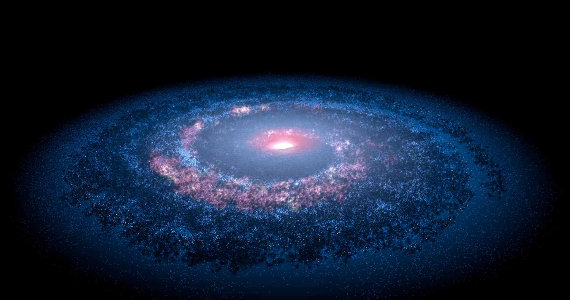Cosmic Blue Pink Milky Way Wallpaper