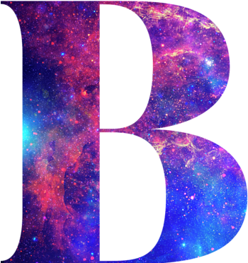 Cosmic Letter B Design PNG