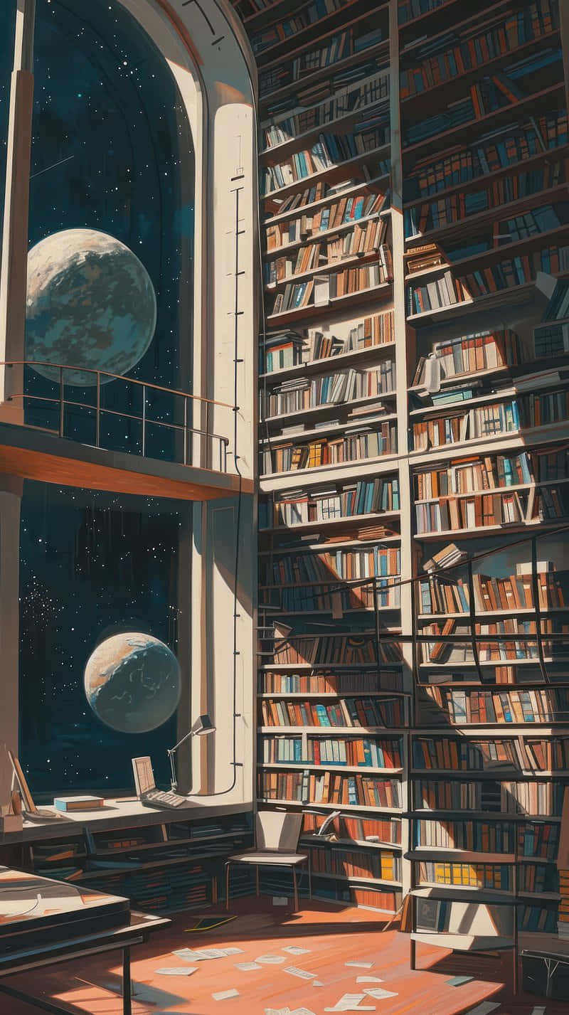 Cosmic Library Aesthetic.jpg Wallpaper