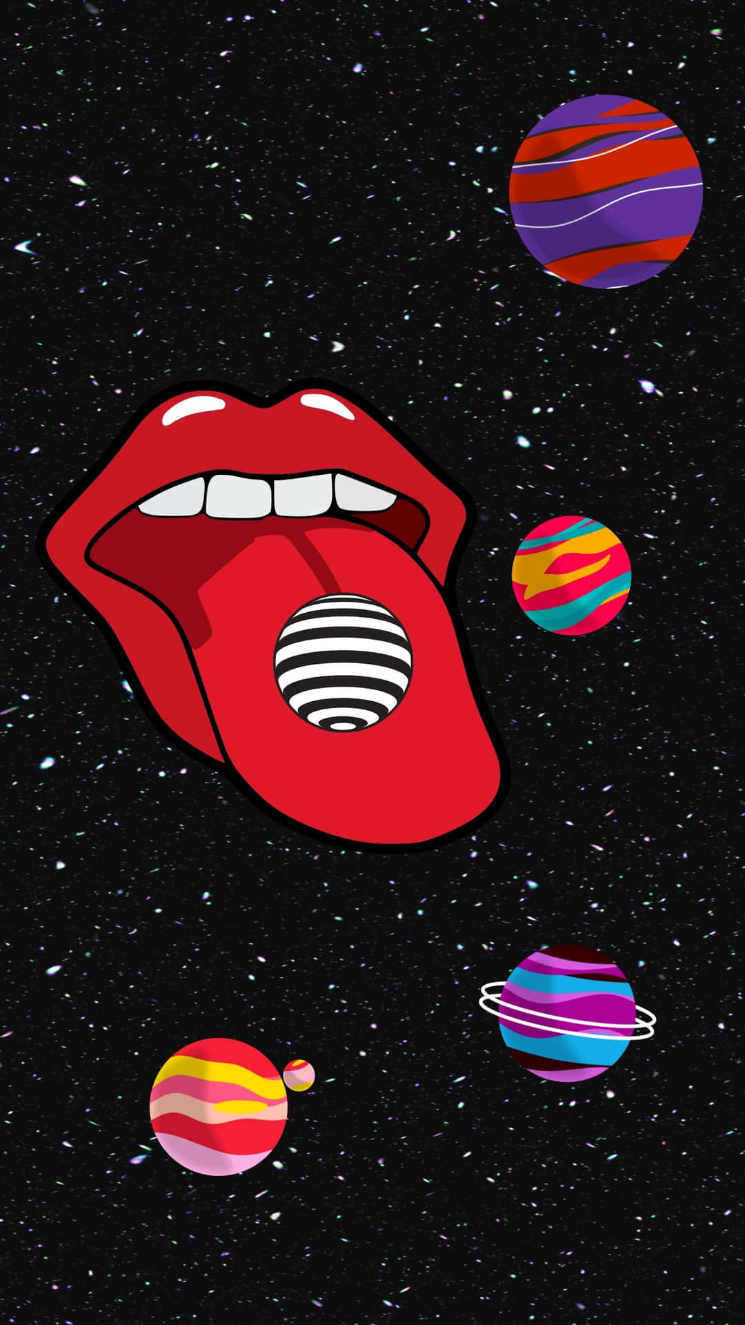 Cosmic_ Lips_and_ Planets Wallpaper
