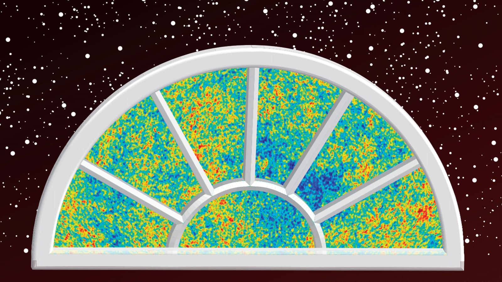 Kosmischehintergrundstrahlung In Bogenfenster