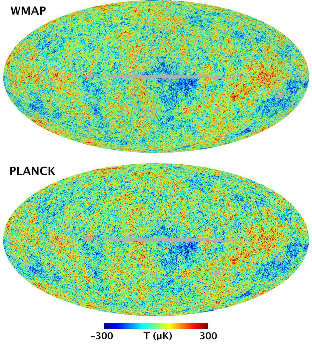 Comparaciónde Wmap Y Planck: Fondo Cósmico De Microondas