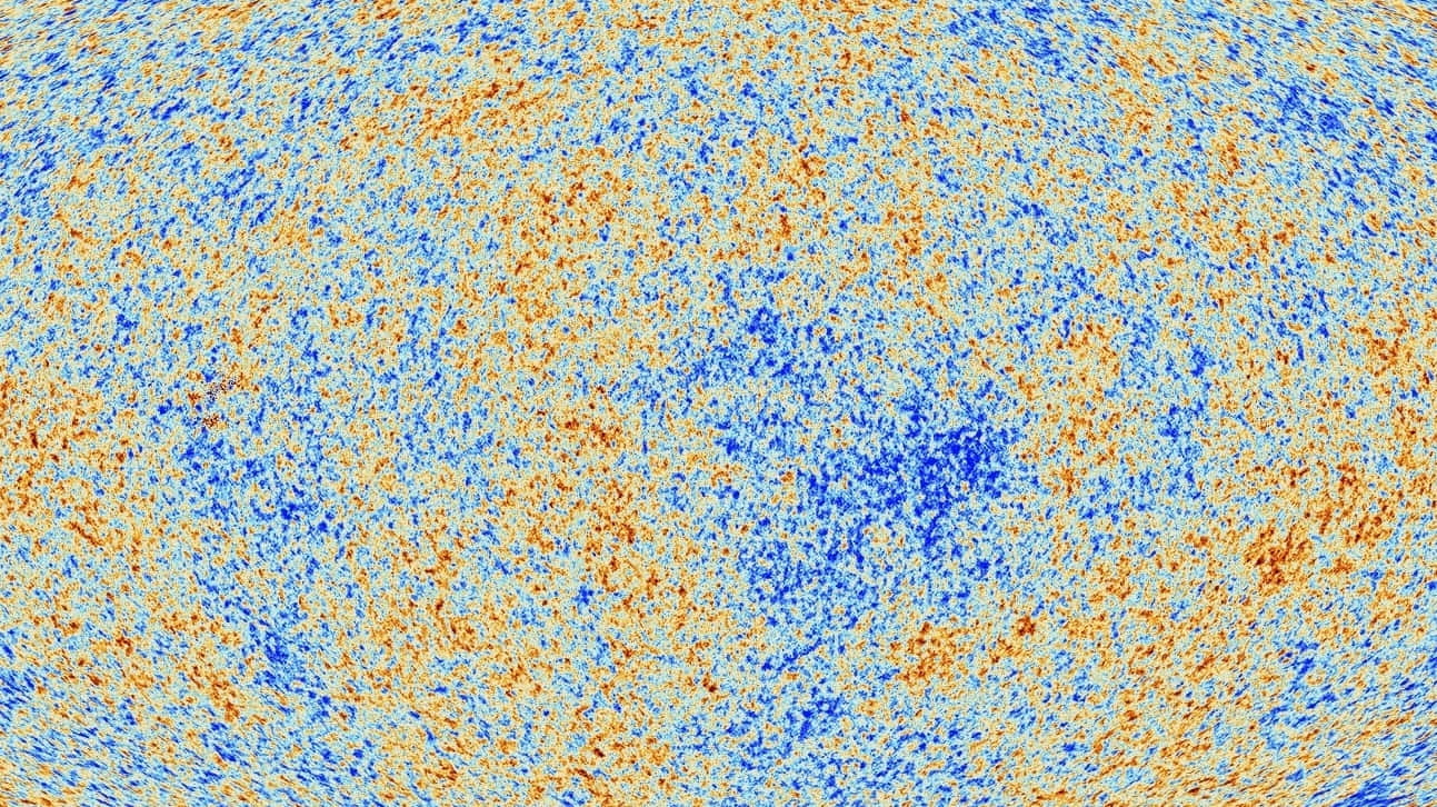 Planckrymdteleskopets Kosmiska Mikrovågsbakgrund.