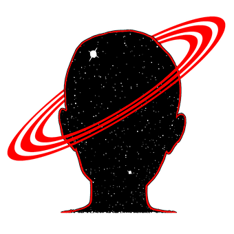 Cosmic Mind Silhouette PNG