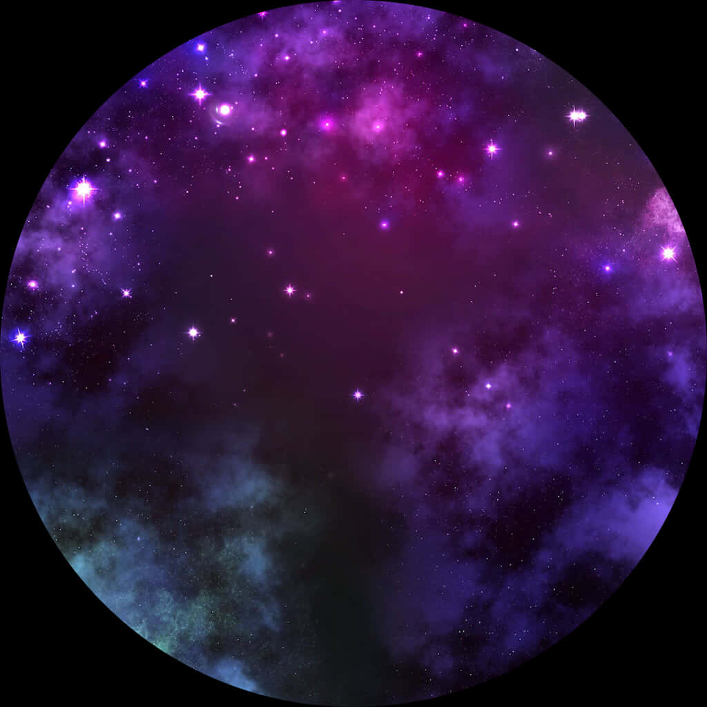 Cosmic_ Nebula_ Stars_ Circle PNG
