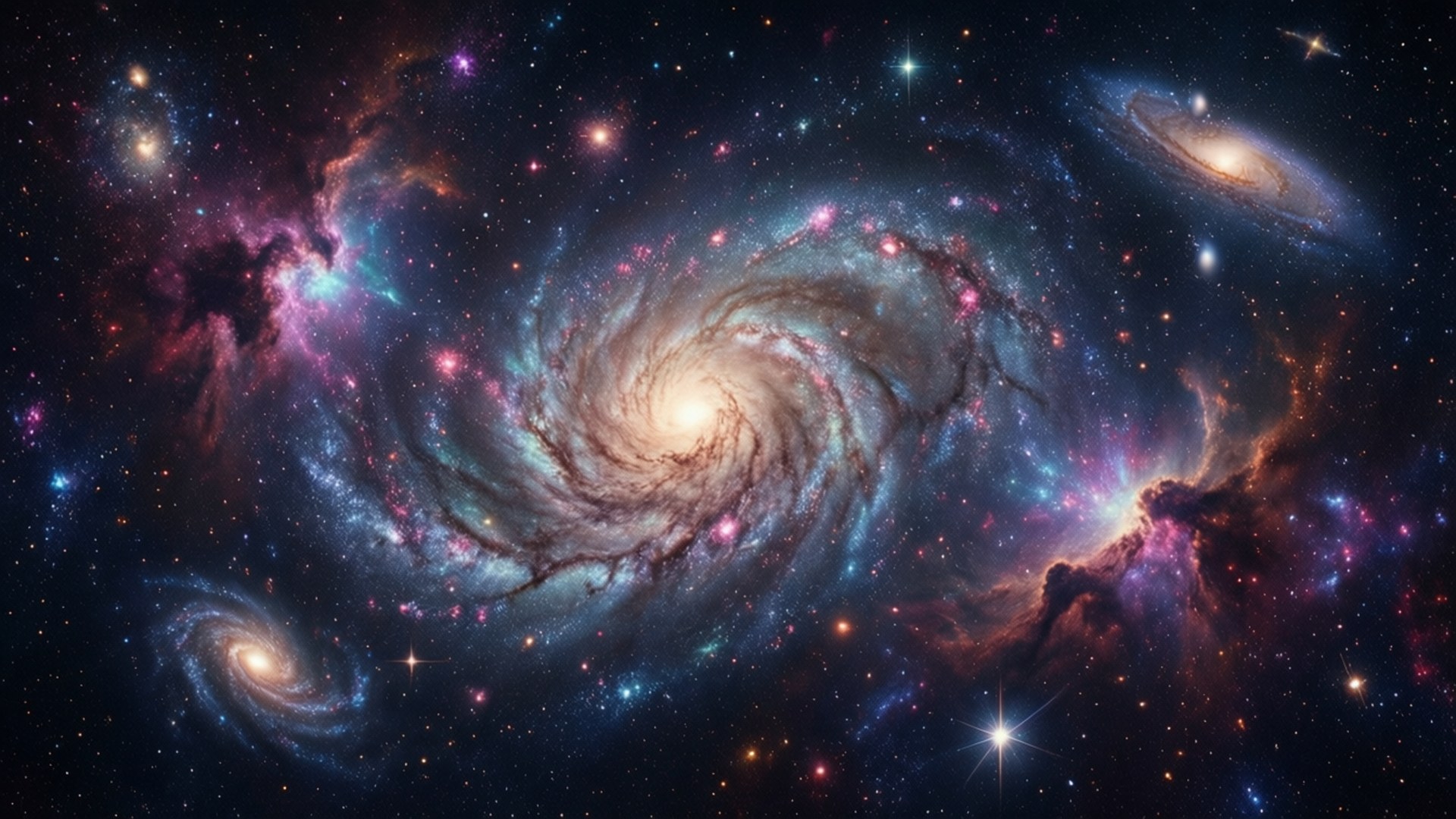 Pusaran Nebula Kosmik Wallpaper