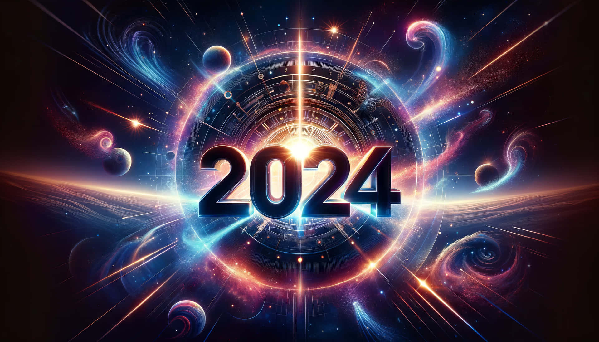 Cosmic New Year2024 Wallpaper